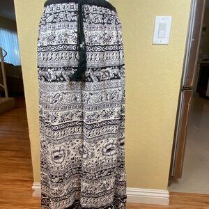 Angie skirt Maxi Black & White Rayon India